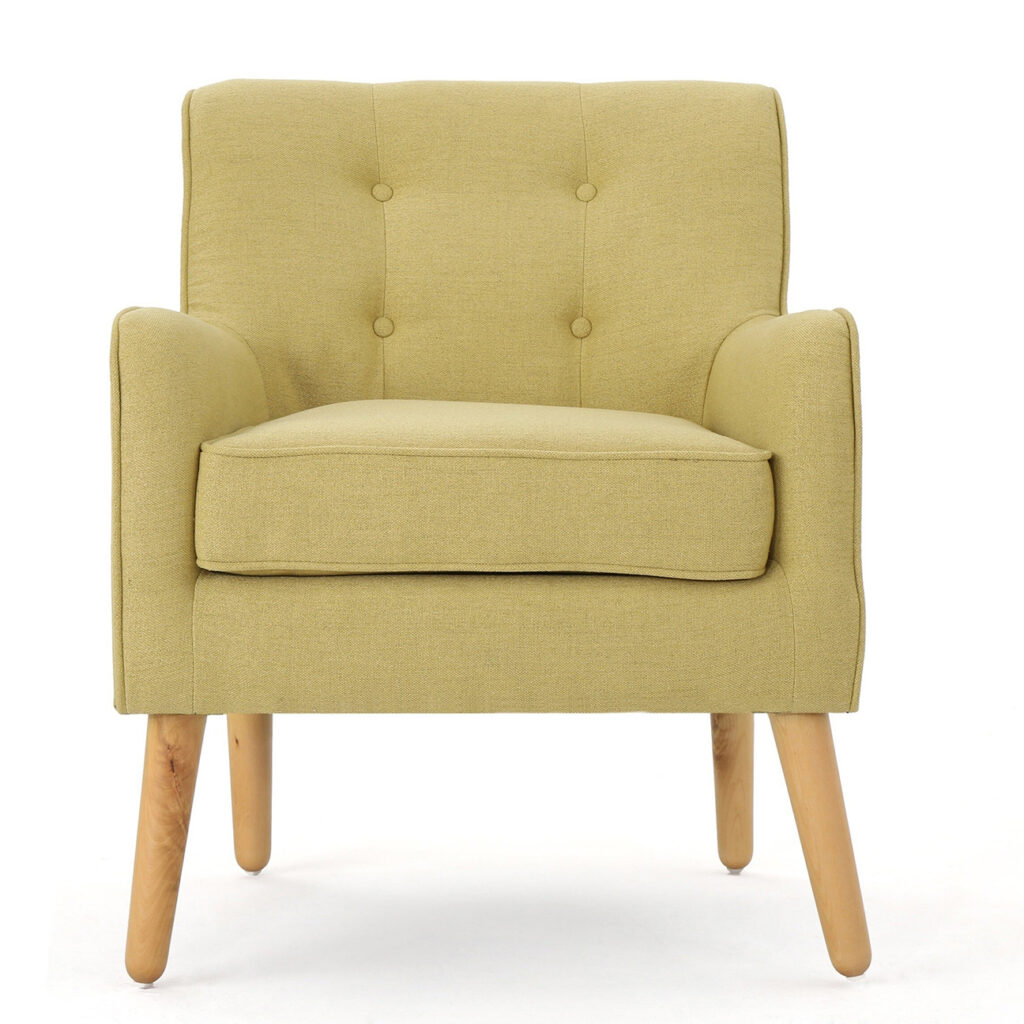 Accent Yellow Mid Century Chair