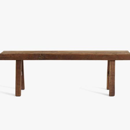 Planked Wood Accent Bench