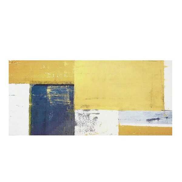 Yellow & Grey Abstract Canvas Painting