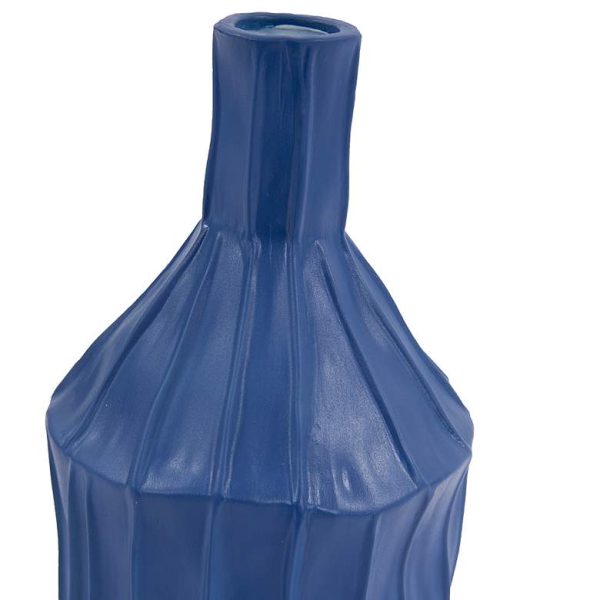 Navy Blue 14" Ceramic Bottle