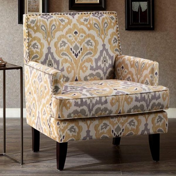 Yellow Floral Arm Chair