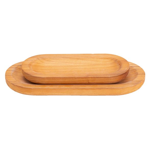 Decorative Wooden Trays -- Set of 2