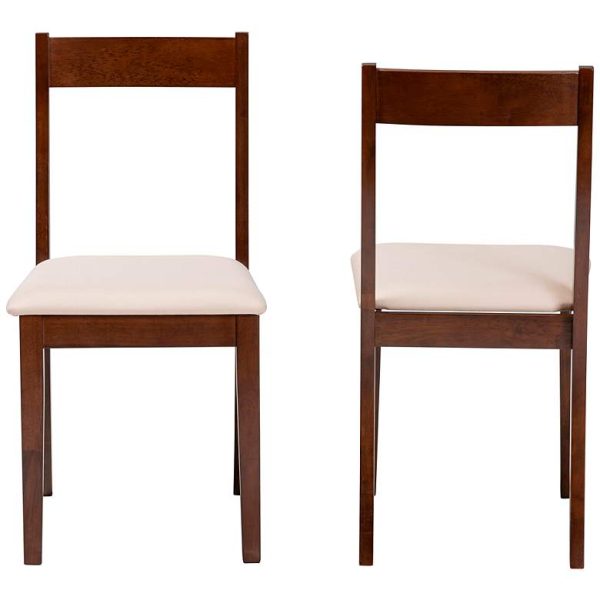 Walnut Finish Dining Chair - Set of 2