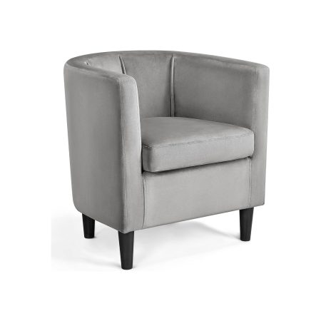 Silver Velvet Accent Chair