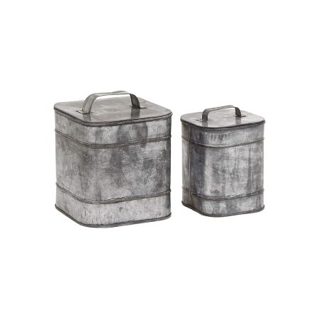 Decorative Galvanised Metal Container/Jars