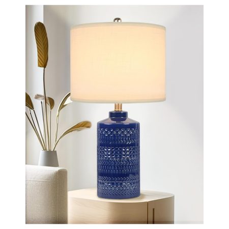 Navy Blue Ceramic Table Lamp
