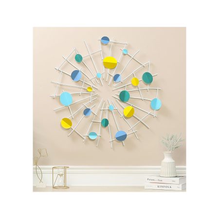 Multi-Color Abstract Metal Wall Art Sculpture