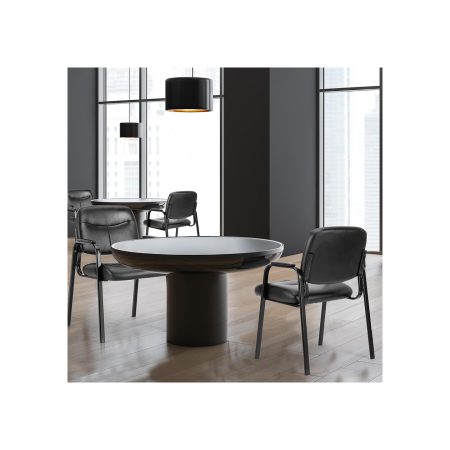 Black Leatherette -Lobby, Waiting Room, Guest Chairs - Set of 2