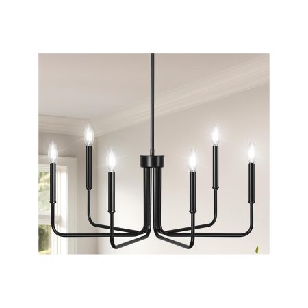 6- Light Black Metal Chandelier