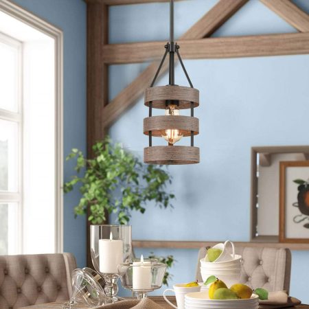 Art Decor Metal Drum Shape Pendant Lighting